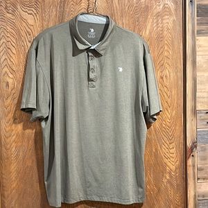 Mens XL olive green polo